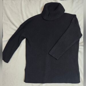 Women's Sz XL Lillusory Ribbed Turtleneck Long Sleeve Tunic Sweater, Gently Worn